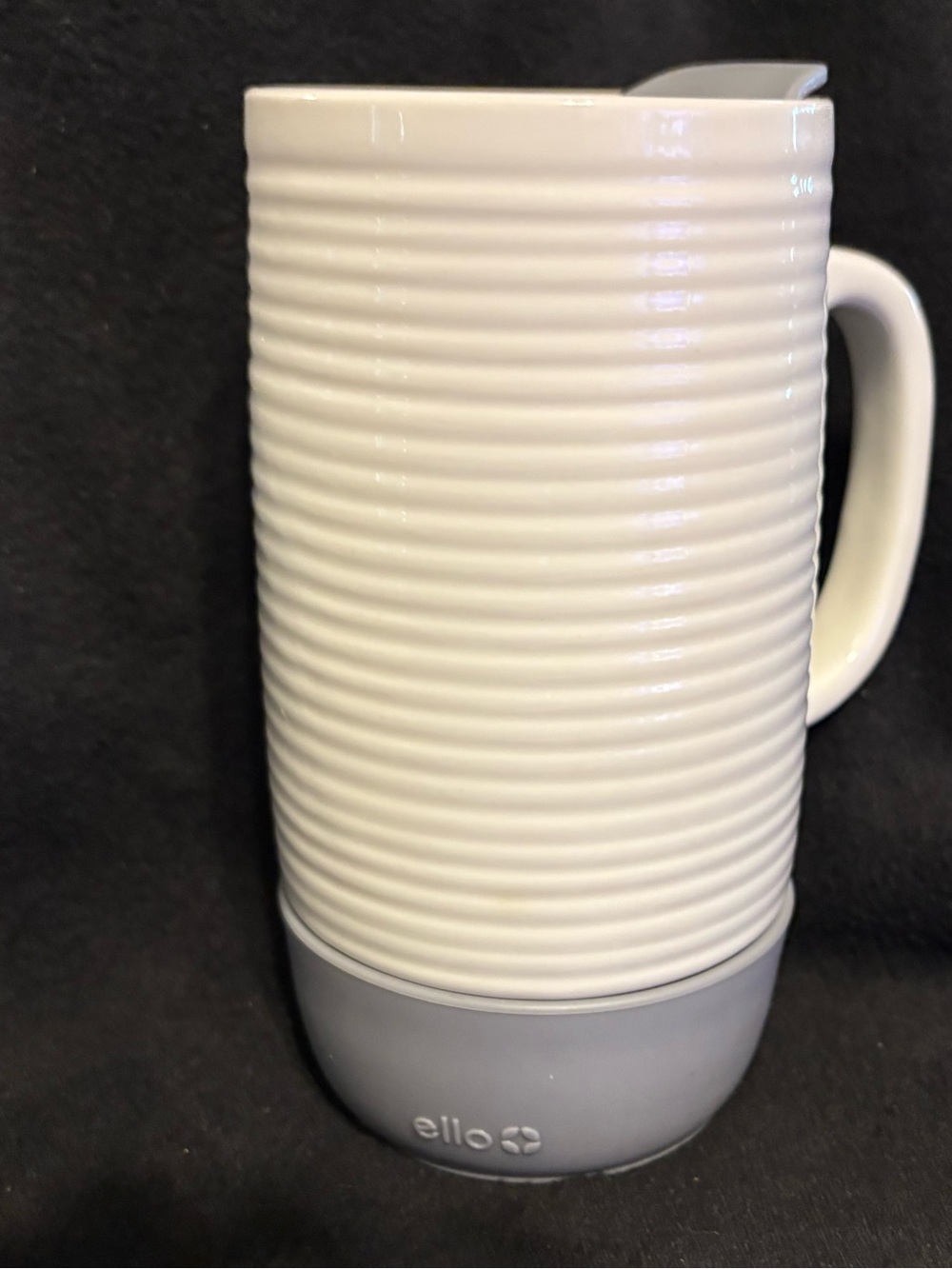 Ello Jane Ceramic Travel Mug Cream and Gray - Picture 2 of 8